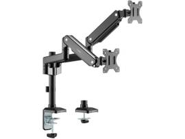 ROCSTOR ERGOREACH EP9 PREMIUM DUAL ERGONOMIC MONITOR ARM, C-CLAMP & GROMMET - SUPPORTS UP TO 27 DISPLAY, 22LB PER SCREEN - VESA 75X75 & 100X100MM