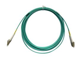 MONOPRICE OM4 FIBER OPTIC CABLE - LC/LC_ UL_ 50/125 TYPE_ MULTI-MODE_ 10GB_ OFNR_ AQUA_ 3M_ CORNING