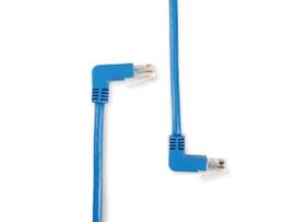 BLACK BOX CORP CAT5E 90 DWN TO UP PATCH CABLE BLUE 1FT
