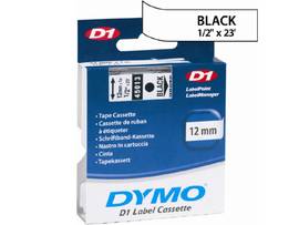 NEWELL-DYMO D1 TAPE CART 1/2 X 23 BLK ON WHT