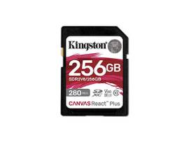 KINGSTON 256GB CANVAS REACT PLUS SDXC UHS-II 280R/150W U3 V60 FOR FULL HD/4K