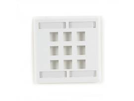 BLACK BOX CORP WALLPLATE PLASTIC DOUBLE-GANG 9-PORT KEY