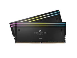 CORSAIR DDR5, 6600MT/S 96GB 2X48GB DIMM, UNBUFFERED, 32-39-39-76, STD PMIC, XMP 3.0, DOMINATOR TITANIUM BLACK HEATSPREADER, RGB LED, 1.4V