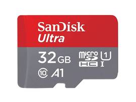 SANDISK 32GB ULTRA MICROSDHC UHS-1 CARD W/ADPTR