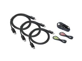 IOGEAR TRIPLE DSPLYPRT CBL SET W/USB&AUD