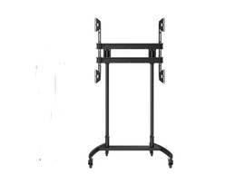 LARGE FORMAT MOBILE CART BLK POLES