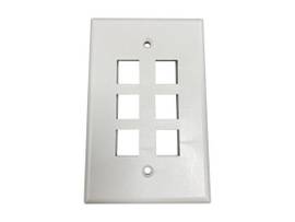 TRIPP LITE SAFE-IT WALL PLATE 6-PORT SINGLE-GANG
