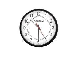 VALCOM 12IN ROUND CLK, BLK, SURFACE MOUNT, 110V