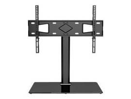 INTRACOM HOLDS ONE 32TO 65TV UP TO 45 KG (100 LBS.), TEMPERED GLASS BASE, IDEAL FOR PLACEMENT ON TV CONSOLES, BLACK
