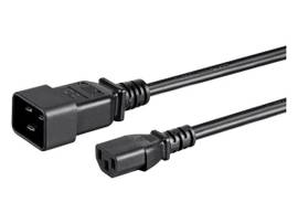 MONOPRICE POWER CORD - IEC 60320 C20 TO IEC 60320 C13_ 14AWG_ 15A/1875W_ 3-PRONG_ BLACK_ 4FT