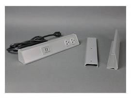 LEGRAND-WIREMOLD TS BKSP MNT W/ 15A REC,USB AL