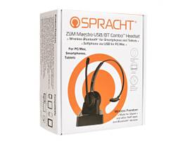 SPRACHT HS-2060 ZUM MAESTRO USB BT COMBO HEADSET. WIRELESS BLUETOOTH; SOFTPHONE VIA USB PC MAC FOR VOIP APPS. CHARGING BASE. SINGLE EAR.