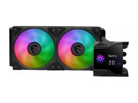 MSI MPG CORELIQUID D240 AIO LIQUID CPU COOLER, 2.4 IPS DISPLAY 240MM RADIATOR, DUAL 120MM PWM FANS, ARGB LIGHTING CONTROLLED BY SOFTWARE