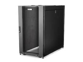STARTECH 4-POST 25U SERVER RACK W/ ADJUSTABLE MOUNTING DEPTH FOR IT EQUIPMENT - NETWORK RACK W/ LOCKABLE DOORS - PRE-ASSEMBLED W/ CASTERS & LEVELLING