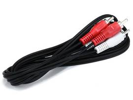 MONOPRICE 6FT 2 RCA PLUG/2 RCA PLUG M/M CABLE-BLAC