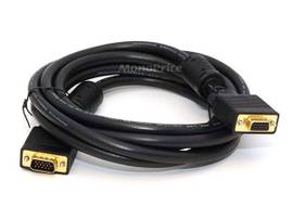 MONOPRICE 10FT SVGA SUPER VGA M/F MONITOR CABLE WI