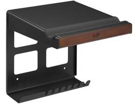 MONOPRICE ON-WALL BIKE STORAGE AND DISPLAY RACK MOUNT SYSTEM WITH OPEN SHELF AND GEAR HOOKS