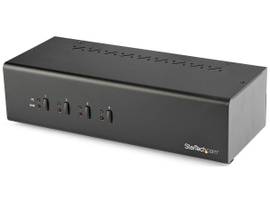 4 PORT DUAL MONITOR DVI KVM SWITCH TAA