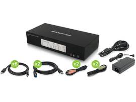 IOGEAR 4-PRT 4K TRIPLE DSPLYPRT KVM SWTCH
