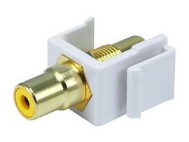 MONOPRICE KEYSTONE JACK - MODULAR RCA W/YELLOW CEN