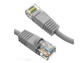 AXIOM 12FT CAT6 UTP 550MHZ PATCH CABLE SNAGLESS MOLDED BOOT (GRAY)