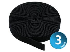 MONOPRICE 3-PACK HOOK & LOOP FASTENING TAPE 5 YARD