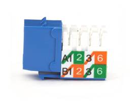 BLACK BOX CORP CAT3 UNSHIELDED KEYSTONE JACK BLUE