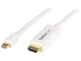 6.6ft Passive Mini DisplayPort to HDMI cable connects HDMI monitor/display - 4K