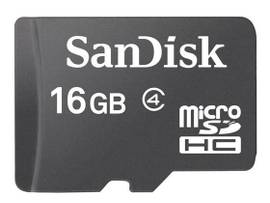 SANDISK 16GB MICRO SD CARD + ADAPTER