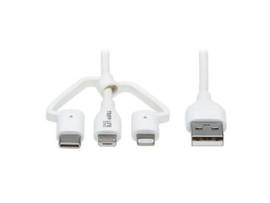 TRIPP LITE USB-A TO LIGHTNING USB MICRO-B USB C CAB