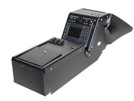 GAMBER 2011-2020 DODGE CHARGER POLICE PACKAGE CONSOLE BOX. INCLUDES 3 FACEPLATES AND 3 FILLER PANELS.