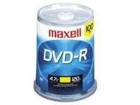 MAXELL 100PK DVD-R WO 16X 4.7GB RECORDBL SPDL
