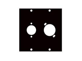 Legrand-Middle Atlantic UCP MODULE, TWO MIXED GENDER XLR PUNCHOUTS