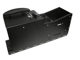 GAMBER TRUCK CONSOLE WITH FILE BOX, ARMREST, CUPHOLDER AND TOP PLATE INCLUDED. INCLUDES 3 FACEPLATES AND 3 FILLER PANELS.