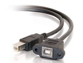 C2G 2FT USB 2.0 BF TO BM PANEL MOUNT CABLE