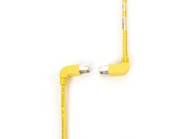 10FT YL CAT6 250MHz Angled Patch Cable S/FTP CM PVC Down-Up