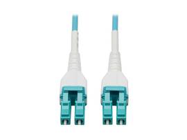 TRIPP 100G DUPLEX MULTIMODE 50/125 OM4 ARMORED FIBER OPTIC CABLE LC/LC DUPLEX M/M LSZH AQUA 15 M 492 FT