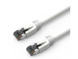 AXIOM 7FT CAT8 2000MHZ S/FTP SHIELDED PATCH CABLE SNAGLESS BOOT (WHITE)