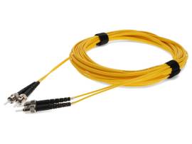 AddOn 40m ST (Male) to ST (Male) Yellow OS2 Duplex Riser Fiber Patch Cable