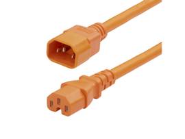 STARTECH 6FT (1.8M) HEAVY DUTY PDU POWER CORD, IEC 60320 C14 TO IEC 60320 C15, 15A 250V, 14AWG, ORANGE HEAVY GAUGE POWER CABLE - UL LISTED