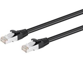 MONOPRICE CAT6 POE ETHERNET PATCH CABLE - 600V_ SHIELDED RJ45_ SOLID_ 550MHZ_ STP (U/FTP)_ 24AWG_ 1FT_ BLACK
