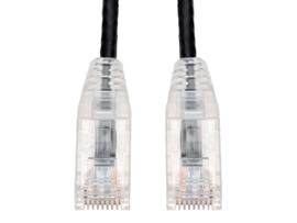 30ft RJ-45 (Male) to RJ-45 (Male) Straight Black Cat6 Slim UTP PVC Copper Patch