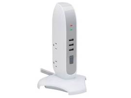 TRIPP LITE 5-OUTLET SURGE PROTECTOR TOWER WHT