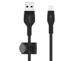 BELKIN,USB-A TO LTG, BRAID SIL, 2M, BLACK