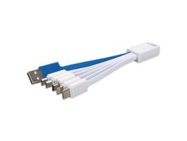 AddOn 4in USB 2.0 (A) Male to Lightning, Micro-USB, Mini-USB 2.0 (B), and USB-C Male 5-in-1 Charger