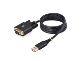 STARTECH 3FT (1M) USB TO NULL MODEM SERIAL ADAPTER CABLE, COM RETENTION, FTDI, USB-A TO DB9 RS232, INTERCHANGEABLE DB9 SCREWS/NUTS, WINDOWS/MACOS/LINU