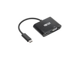 USB-C to VGA Adapter w/PD Charging - USB 3.1 Gen 1, 1920 x 1080 (1080p), Thunder