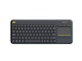 Logitech K400+ wireless keyboard with trackpad. Tray included