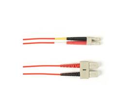 BLACK BOX CORP 62.5 MM FO PATCH CABLE DUPLX, PLENUM, RED, SCLC