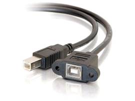 C2G 1.5FT USB 2.0 BF TO BM PANEL MOUNT CABLE